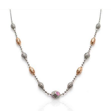 Elysia Dual-Tone 925 Sterling Silver Designer Chain Necklace