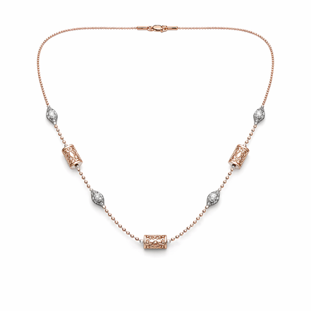 Aurelia Dual-Tone 925 Sterling Silver Designer Chain Necklace