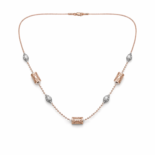 Aurelia Dual-Tone 925 Sterling Silver Designer Chain Necklace