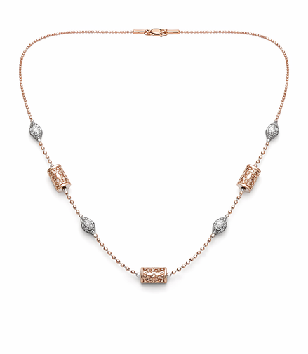 Aurelia Dual-Tone 925 Sterling Silver Designer Chain Necklace