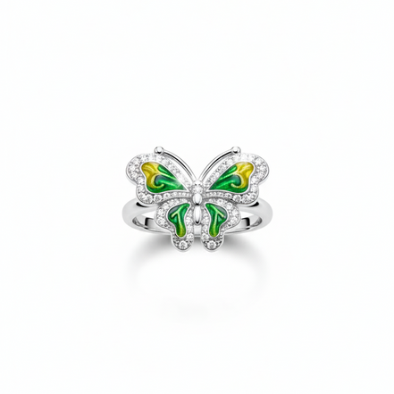 Emerald Flutter Ring