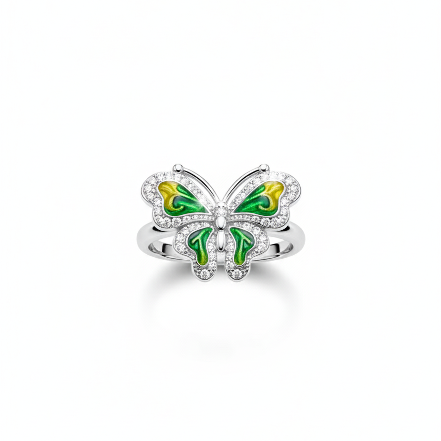 Emerald Flutter Ring