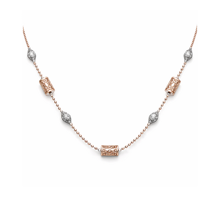 Aurelia Dual-Tone 925 Sterling Silver Designer Chain Necklace