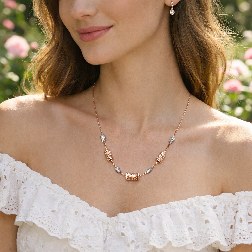 Aurelia Dual-Tone 925 Sterling Silver Designer Chain Necklace