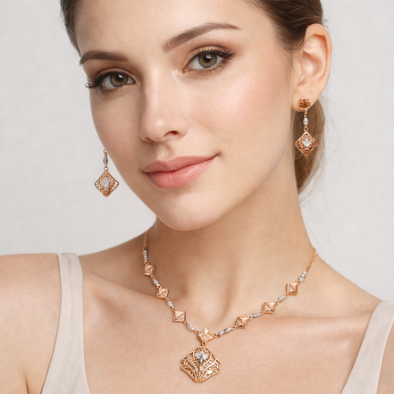 Aurora Geo Elegance Necklace Set